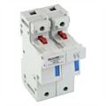 Photo of and link to Mersen (Ferraz Shawmut) US142 - Twin Ultrasafe Fuse Holder for two 14mm x 51mm Barrel Fuses to 50A