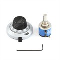 Photo of and link to Ten Turn Potentiometer, Knob &amp; Large Turns Counting Dial