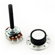 Photo of Single Turn Potentiometer, Knob &amp; Dial