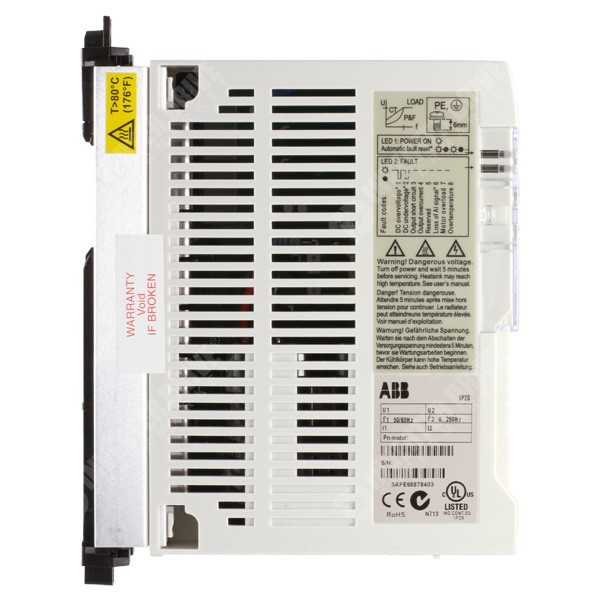 Photo of ABB ACS55 0.18kW 115V 1ph to 230V 3ph AC Inverter Drive, Unfiltered