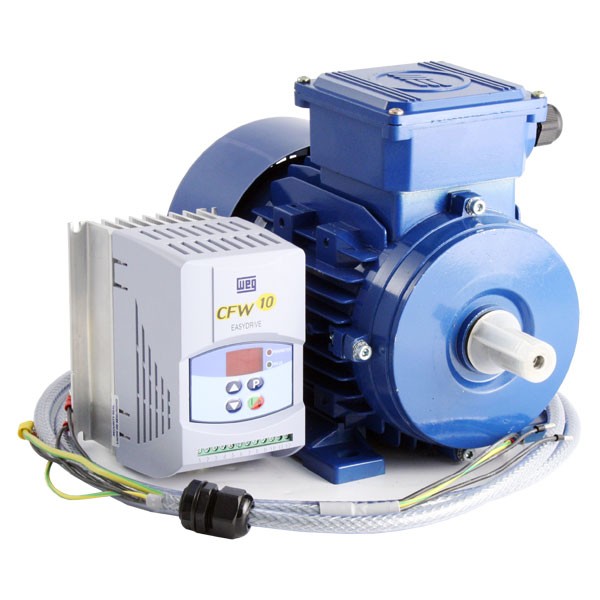 Photo of AC Variable Speed Drive and Motor Kit - 0.75kW (1.0HP) 230V Single Phase WEG CFW-10 to Marelli 140-2800RPM