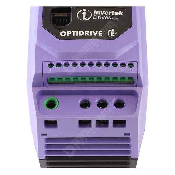 Photo of Invertek Optidrive E3 IP20 1.5kW 230V 1ph to 3ph AC Inverter Drive, C1 EMC