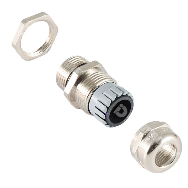 Photo of M20 EMC Cable Gland, Screen Contacts &amp; Locknut for 7mm to 13mm Diameter Cables