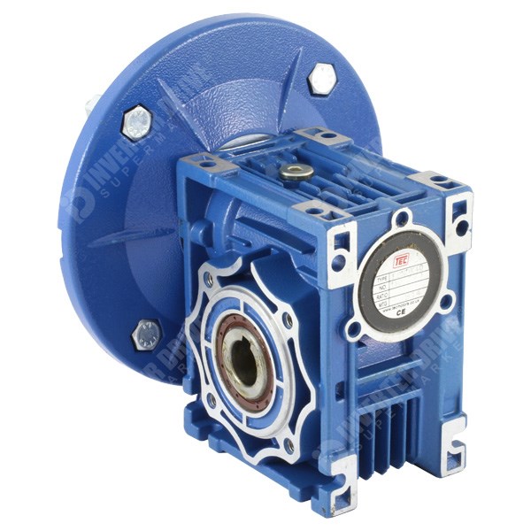 Photo of TEC - 0.55kW x 45RPM 30:1 Worm Gearbox for 4 Pole 80 Frame B5 Motor - FCNDK50