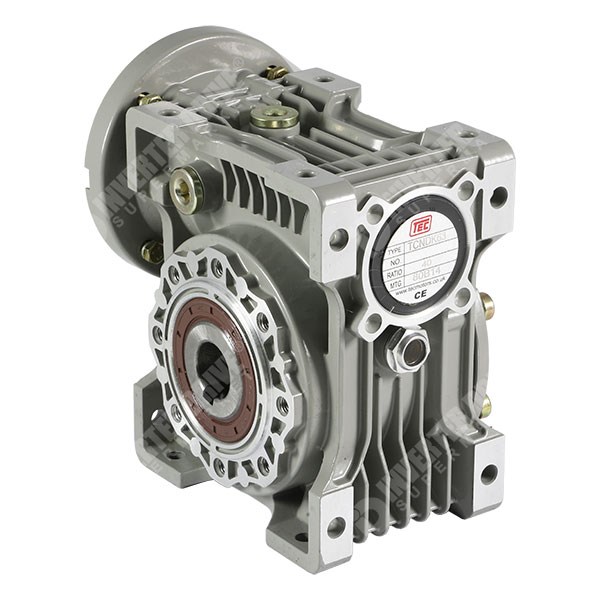 Photo of TEC TCNDK63 40:1 35RPM Worm Gearbox for 0.55kW 4 Pole 80 Frame B14 Motor
