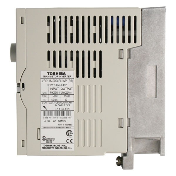 Photo of Toshiba VFS11S - 0.37kW 230V 1ph to 3ph - AC Inverter Drive Speed Controller