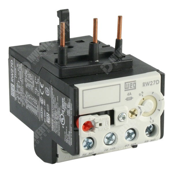 Photo of WEG RW27D-1 10-15A Thermal Overload Relay for CWM Contactors