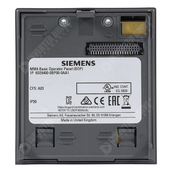 Photo of Siemens Micromaster 420 and 440 Basic Operator Panel (BOP)